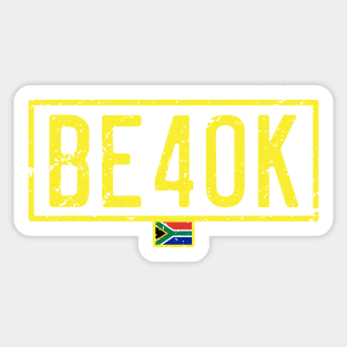 Befok License Plate Be4ok Sticker